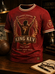 Men's Rip King Kev 7 England Football Lover Printed short sleeves t-shirt