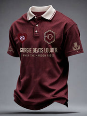 Men's Edinburgh Football Lover Art Printed Casual Tops