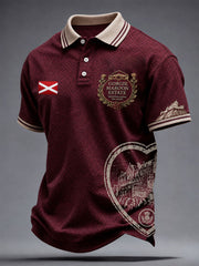 Men's Edinburgh Football Lover Art Printed Casual Tops