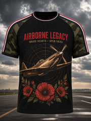 Vintage-Style British Veteran Graphic Casual T-Shirt