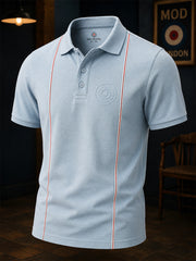Men's Mods Culture UK Music Lover Business Style Printed Short-Sleeve Polo Shirt