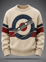 Men's Mods Culture UK Music Lover Business Style Printed Waffle Long Sleeve T-Shirt