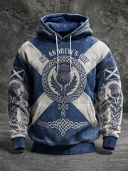 Men's St Andrew’s Day Oversized Drop-Shoulder Hoodie with Pockets