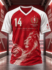 Men's Soccer Club Graphic Print Raglan Short-Sleeve T-Shirt