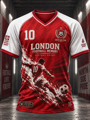 Men's Soccer Club Graphic Print Raglan Short-Sleeve T-Shirt