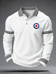 Men's Mods Culture UK Music Lover Printed long sleeve polo