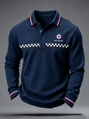 Men's Mods Culture UK Music Lover Printed long sleeve polo