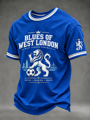 Men's West London Blues Football Lovers Printed short sleeves t-shirt