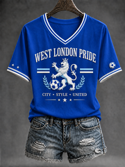 Women's West London Blues Football Lovers Printed short-sleeved T-shirt
