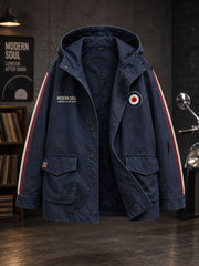 Men's UK Music Lover Mods Art Printed Coat