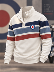 Men's UK Music Lover Mods Culture Printed four-button hoodie