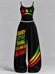 Women's EVERY LITTLE THING IS GONNA BE ALRIGHT Art Printed Strap Set