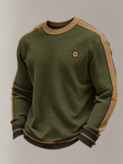 Men's UK Music Lover Mods Culture Printed Waffle Sweatshirt