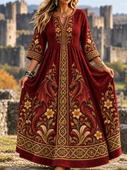Women's Welsh-Style Print Dress