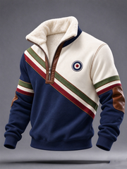 Men's UK Music Lover Mods Art Printed Plush Stand Collar Shirt