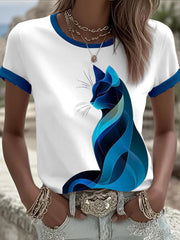 Women's Cat Print Casual Shirt