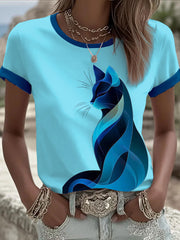 Women's Cat Print Casual Shirt