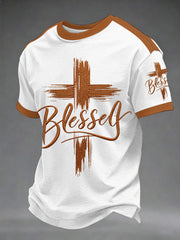 Men's Christian Cross Print Tee