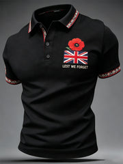 Men's Lest We Forget Print Casual Top