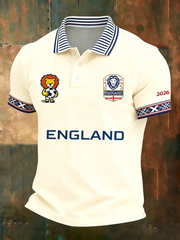 Men's UK Football Lover England Printed polo shirt