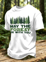 Men's May The Forest Be With You Print T-Shirt