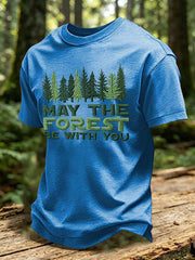 Men's May The Forest Be With You Print T-Shirt