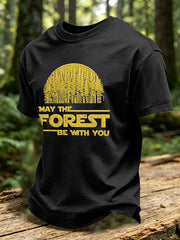 Men's May The Forest Be With You Print T-Shirt