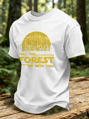 Men's May The Forest Be With You Print T-Shirt