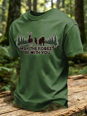 Men's May The Forest Be With You Print T-Shirt