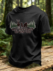 Men's May The Forest Be With You Print T-Shirt