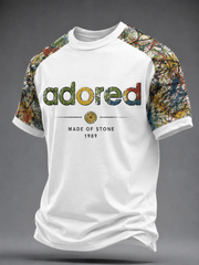 Men's Lemon Roses Music Lover Printed short sleeve t-shirt