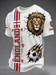Men's UK Football Lover England Printed short sleeves t-shirt