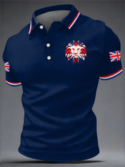 Men's British Style Printed Shirt