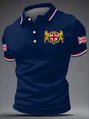 Men's British Style Printed Shirt