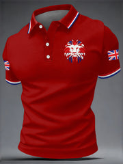Men's British Style Printed Shirt