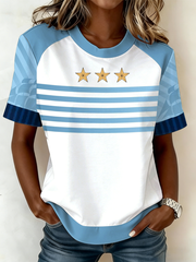 Women's Manchester Football Lover Blue City Printed T-shirt