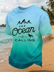 Men's The Ocean Is Calling Printed T-shirt