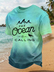 Men's The Ocean Is Calling Printed T-shirt