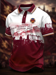 Men's Scotland Football Lover Hearts Maroon Art Printed Casual Tops