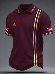 Men's Scotland Football Lover Hearts Maroon Art Printed Casual Tops