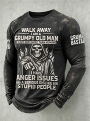 Men's Grumy Man Printed Raglan Sleeve T-shirt