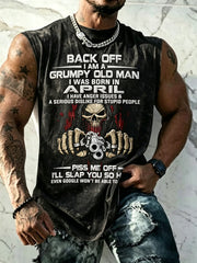 Men's Casual Old Fuckers Club Printed Tank Top