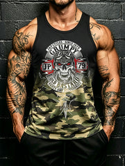 Men's 'grumpy old bastard' camo vests
