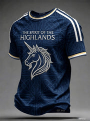 Men's UK Scotland Football Lover 2026 Printed T-shirt