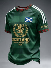 Men's UK Scotland Football Lover 2026 Printed T-shirt