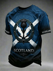 Men's Scottish Flag Scottish Thistle Short Sleeve T-shirt