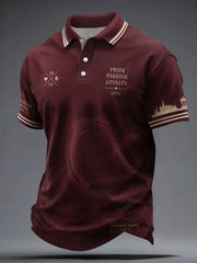 Men's Scotland Football Lover Hearts Art Printed Casual Tops
