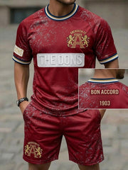 Men's Retro UK Scotland Football Lover 2026 Print Casual Set