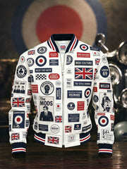Men's Mods UK Music Lover Printed Monkey Jacket