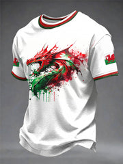 Men's Welsh Dragon Printed T-shirt